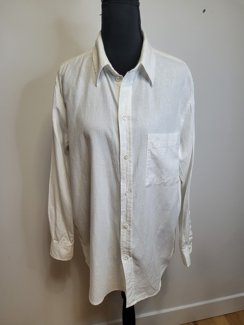 🍂 152 Aritzia Babaton Women Oversized Linen Blend Button Up Shirt - S Fits M/L